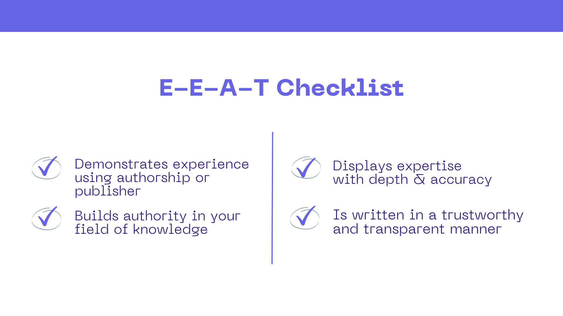 E-E-A-T Checklist