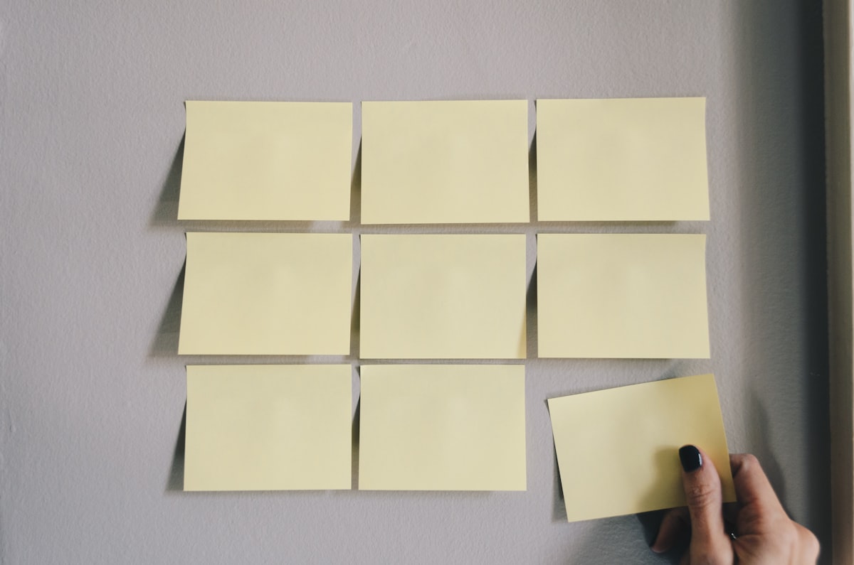 ERPNext planning phase cost project management sticky notes